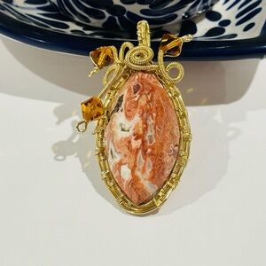 Elegant Natural Stone Artisan Pendant